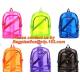 Backpack Bag Casual Backpack For Women, outdoor clear pvc plastic backpack, school travel backpack with padded shoulder