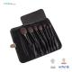 Synthetic Goat Hair Black Ferrule 7 Piece Makeup Brush Set WIth Cosmetic Bag