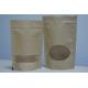 Eco-friendly Customized Paper Bags With Resealable Zipper And Window