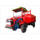 Red 4WD Mini Tractor Dumper 18HP Material Handling Transportor In Mountain Area
