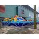 Large Frame Pool / Rainbow Slide Amazing Inflatable Water Park For Entertainment