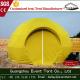 Double - coated pvc Luxury Camping Tent , small yellow geodesic dome tent for living room