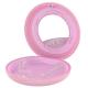 Dental Aligner And Retainer Case Pink Retainer Holder Round Shape