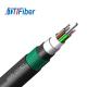 Armoured Underwater Gyta53 Fiber Optic Cable 2-288 Cores Fiber Count Black Color