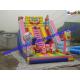 Cute Spongebob Commercial Inflatable Water Jumping Castle Slide For Kids EN14960