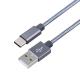 Nylon Braided USB To Type C Cable 5V 2.1A Data Cable For Android