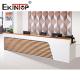 Minimalist Modular Reception Table Pine Wood Material For Officeworks