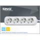 Europe type Extension Socket Outlet Power Strip for kitchen , bedroom