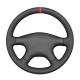 DIY Leather and Suede Hand Stitch Steering Wheel Cover for SANATA 2004 300/350 fit