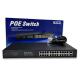 High Performance Ethernet RJ45 POE Switch 24 POE + 2 Uplink Compact Size For Extensive Video And AP Link