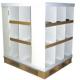 White Transportable K3 corrugated paper Cardboard Pallet Display fixtures retailing unit