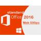 Microsoft Office 2016 Standard Version Key License 500PC User
