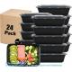 38oz Meal Prep Containers 24 Pack 1 Compartment With Lids, Food Storage Bento Stackable Reusable Lunch Boxes
