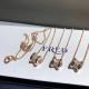  B Zero1 Necklace Rose Gold 18K With Pave Diamonds On The Spiral