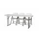 Home BBQ Party Outdoor Plastic Folding Furniture Rectangle Dining Table