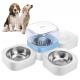 2 Stainless Steel Automatic Water Feeder Raised Dog Cat Bowl 10cm