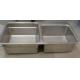 SUS304 Kitchen Sink Mould 18 Guage R20 Angle One Piece Double Basin