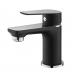 Single Lever Wash Basin Faucet Cold and Hot Water Available Black and chrome