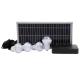7.4V 5200mAh Home Solar System Kits Li Ion Residential Solar Panel Kits With 4 Bulbs