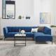 Anti Scratch Velvet L Shape Sofa Multifunctional Practical For Home