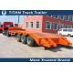 3 Axle 60 tons low bed heavy duty equipment trailers for construction machinery