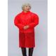 Red Shirt Collar 106cm Microporous Disposable Protective Gown