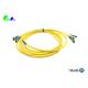 MPO Trunk Cable Breakout 48F MPO Female 9 / 125μm With Yellow LSZH Jacket