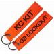 Colorful Embroidered Keychain 125*25MM Dry Cleanable Shrink Proof
