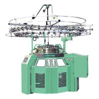 Three Thread Fleece Single Jersey Circular Knitting Machine White Green Large