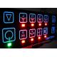 Electrical Backlit LED Membrane Switch Panel Sticker , 3M467 / 3M468 Adhesive