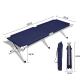Customized 190X62X42cm Outdoor Aluminum Foldable Cot 600d Oxford Camping Folding Bed