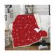 Christmas Customized Printed Sherpa Throw Soft Cozy Plush Fleece Blankets for Bedding