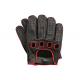Black Leather Driving Gloves Mens , Luxury Mens Outdoor Work Gloves