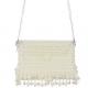 Women 6mm Pearl Hand Bags , White Woven Bead Bag Hand weaving OEM