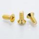 M3 M4 Stainless Steel Flat Head Screws Iron Electroplating Gold Cross Countersunk Head Screw