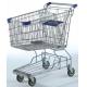 Large Capacity Grocery Shopping Carts , 180L Wire 4 Wheeled Shopping Trolley