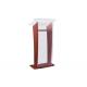 24 Wood Podium with Acrylic Front Panel Reading Surface, 48.75 tall
