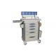 Anaesthetic Medical Trolleys With Plastic Top Board 2 Drawers