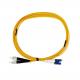 Yellow FC UPC To LC UPC Fiber Optic Patch Cord 2.0mm Single Mode Duplex