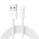 White IPhone Charging USB Type A To Lightning Cable Quick Charging OEM ODM