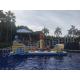 Commercial Floating Kids Inflatable Water Parks With Slide , Customized Color