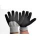 Latex Coated Cut Proof Work Gloves Foam Black With Hppe Cut Level 5 Liner 