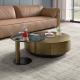Stainless Steel Marble Combination Coffee Table No Storage