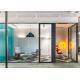 Cubicle Soundproof Room Divider indoor partition wall glazed solid switch panel cutsomized