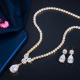 CZ charm pendant necklace necklace bracele earring ring dainty jewelry for women lady valentine wedding Jewelry sets