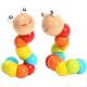 New Rainbow Worm Twist Puppet Cognition Fun Educational Toys Changeable Shape Wooden Blocks Kids Colorful Caterpillar Ba