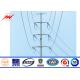 Gr50 Round Transmission Line Steel Utility Pole 20m With 355 Mpa Yield Strength