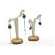 Faux PU Leather Earring Display Stands Y Shaped Style Hanging Long Earrings