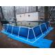 BGO 4M * 3M * 0.8M Rectangle Shape Tarpaulin Fish Tank Steel Frame With Liner Fish Pond Plastic Tank