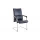 Wheelless Ergonomic Black 1.8mm Ergonomic Leather Desk Chair